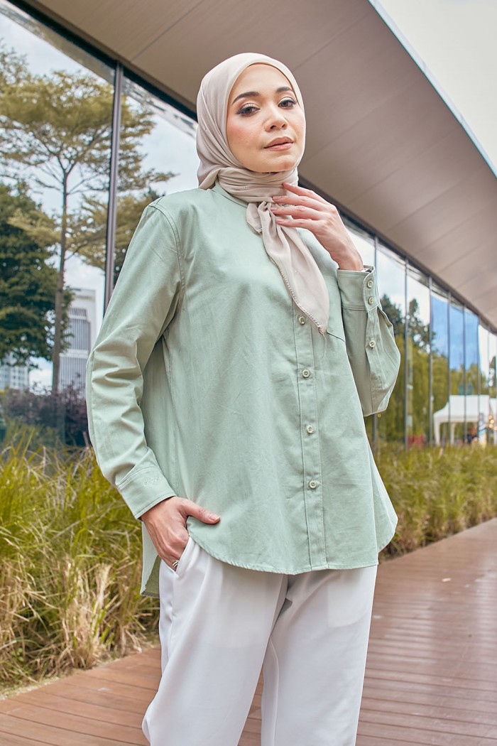 Clara Blouse - Pine Green