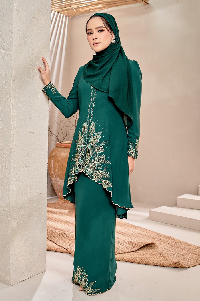 Bungaa Kebarung Luxe - Emerald Green