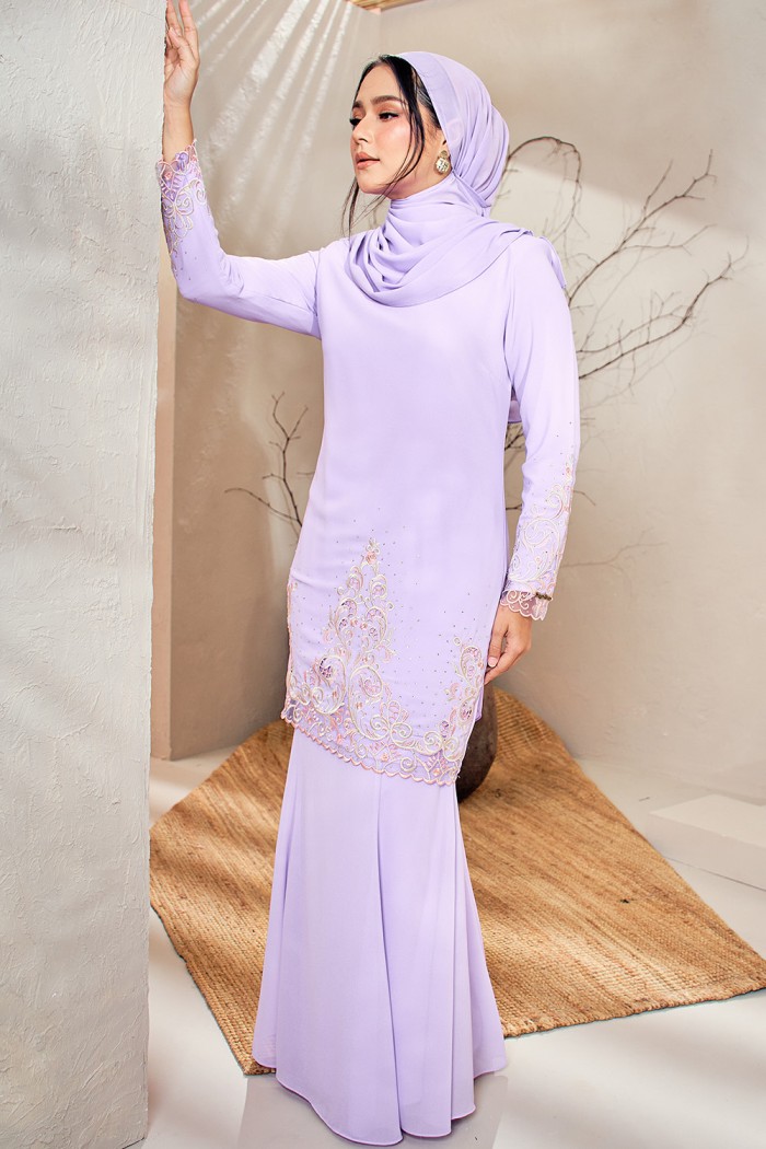 Adinda Luxe Kurung - Lilac Purple