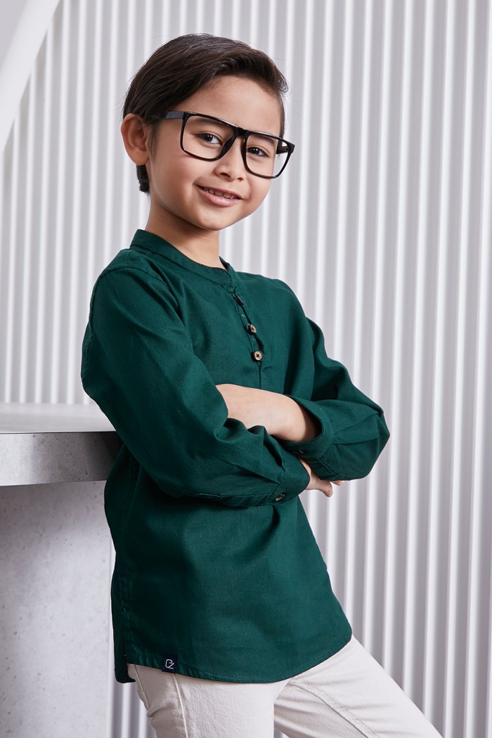 Kurta Fahd Kids - Emerald Green