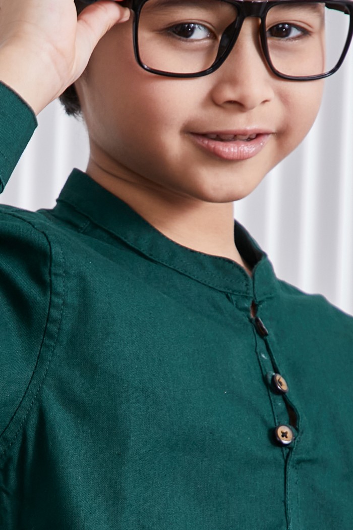 Kurta Fahd Kids - Emerald Green