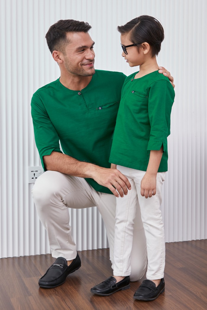 Kurta Hayder Kids - Emerald Green