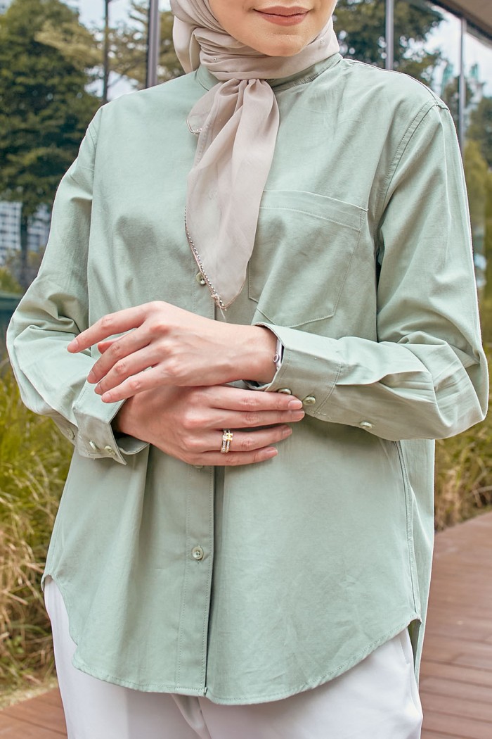 Clara Blouse - Pine Green