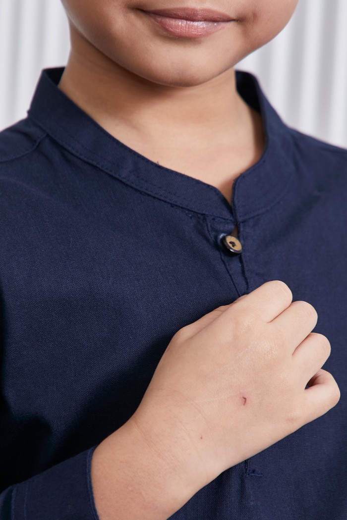 Kurta Fahd Kids - Navy Blue