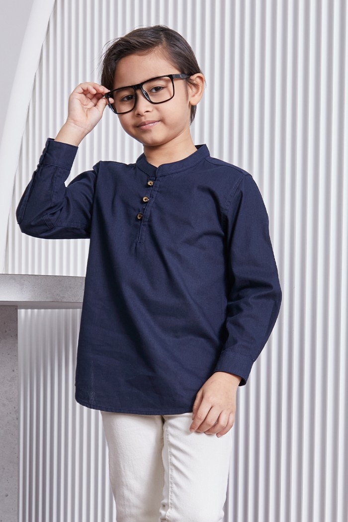 Kurta Fahd Kids - Navy Blue