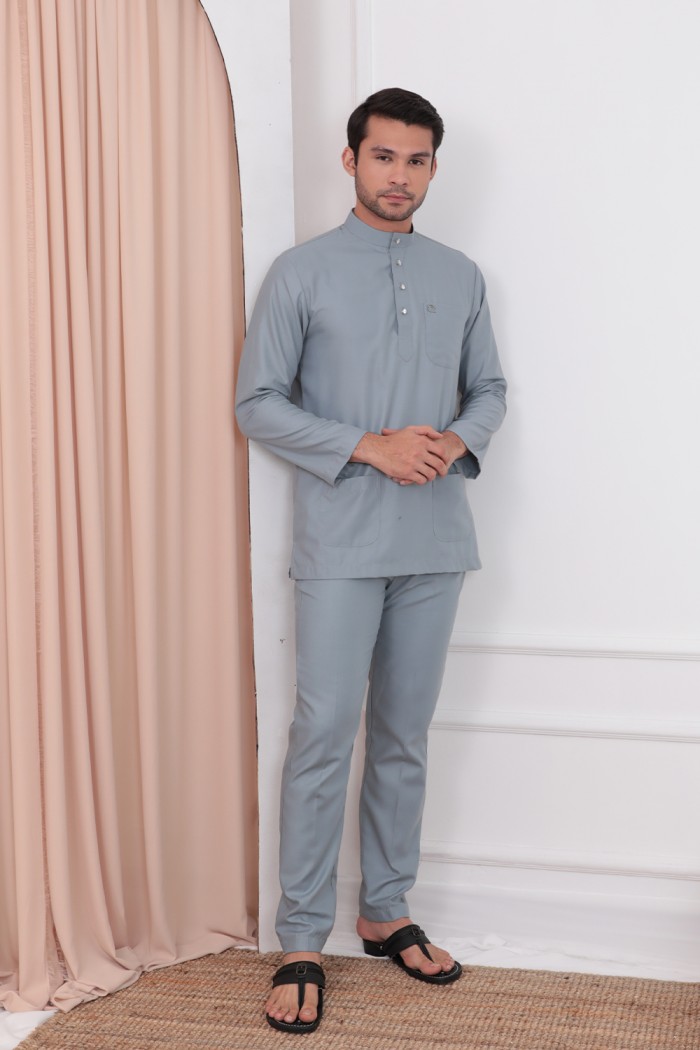 Baju Melayu Umarr - Smoky Blue