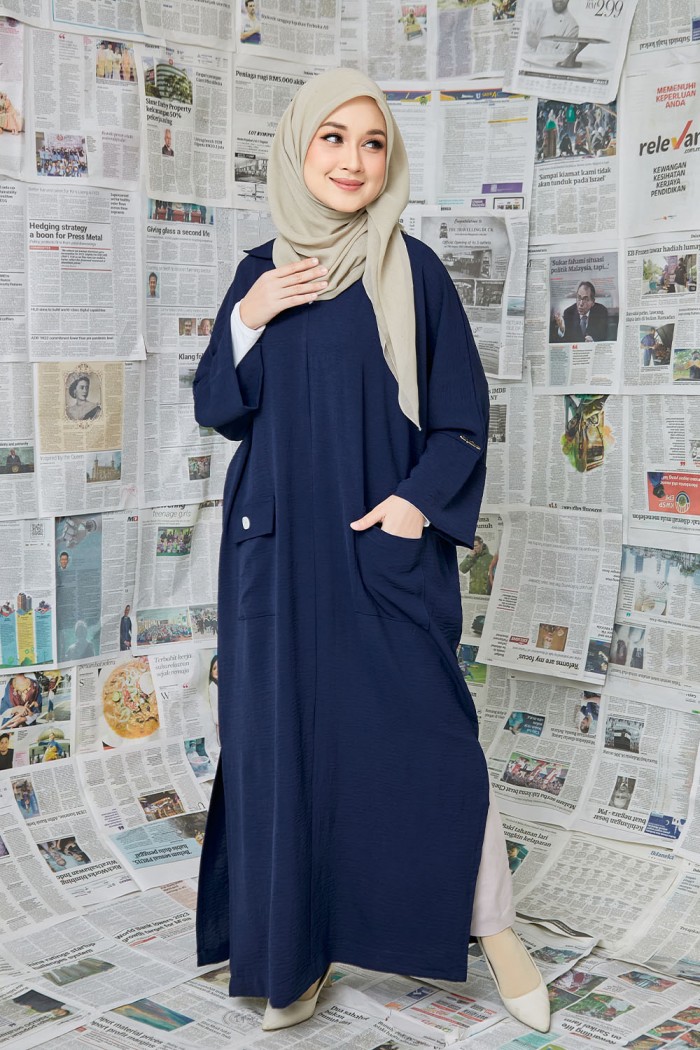 Carya Kaftan - Navy Blue