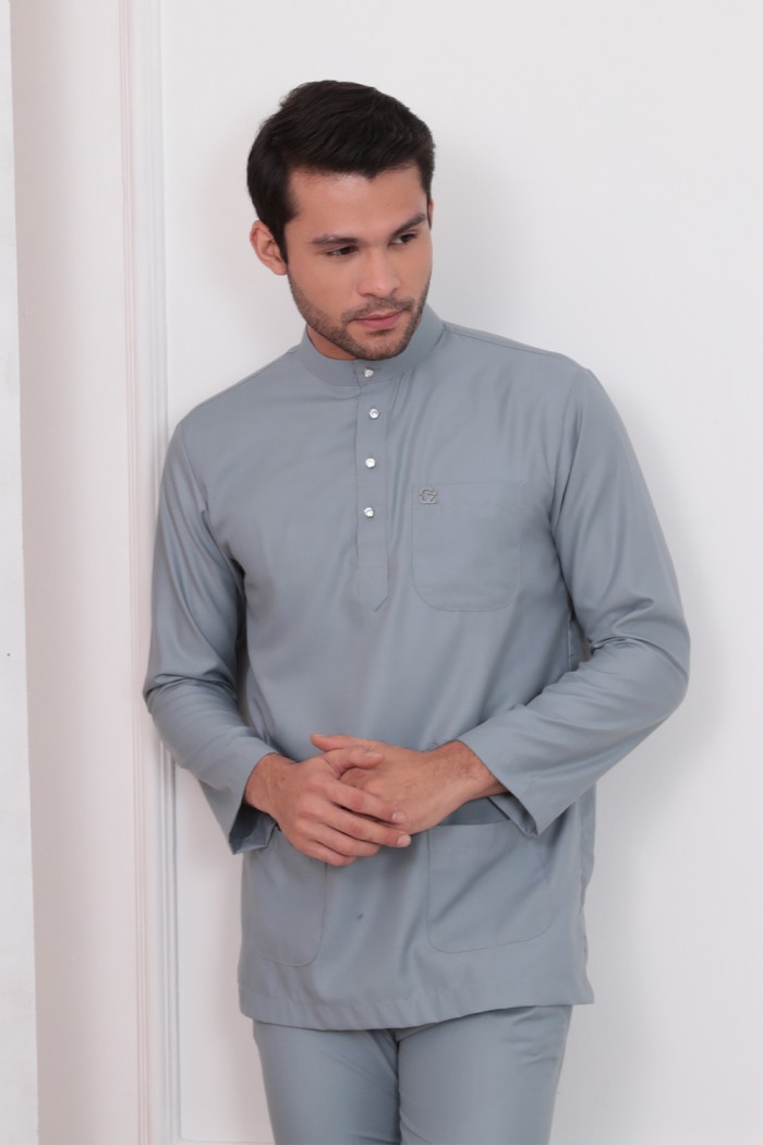 Baju Melayu Umarr - Smoky Blue