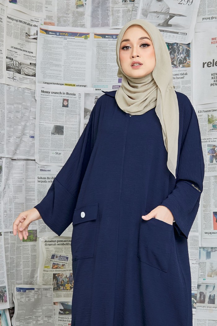 Carya Kaftan - Navy Blue