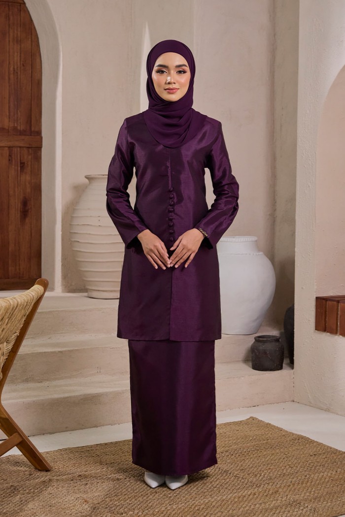 Delayla Silk - Plum Purple