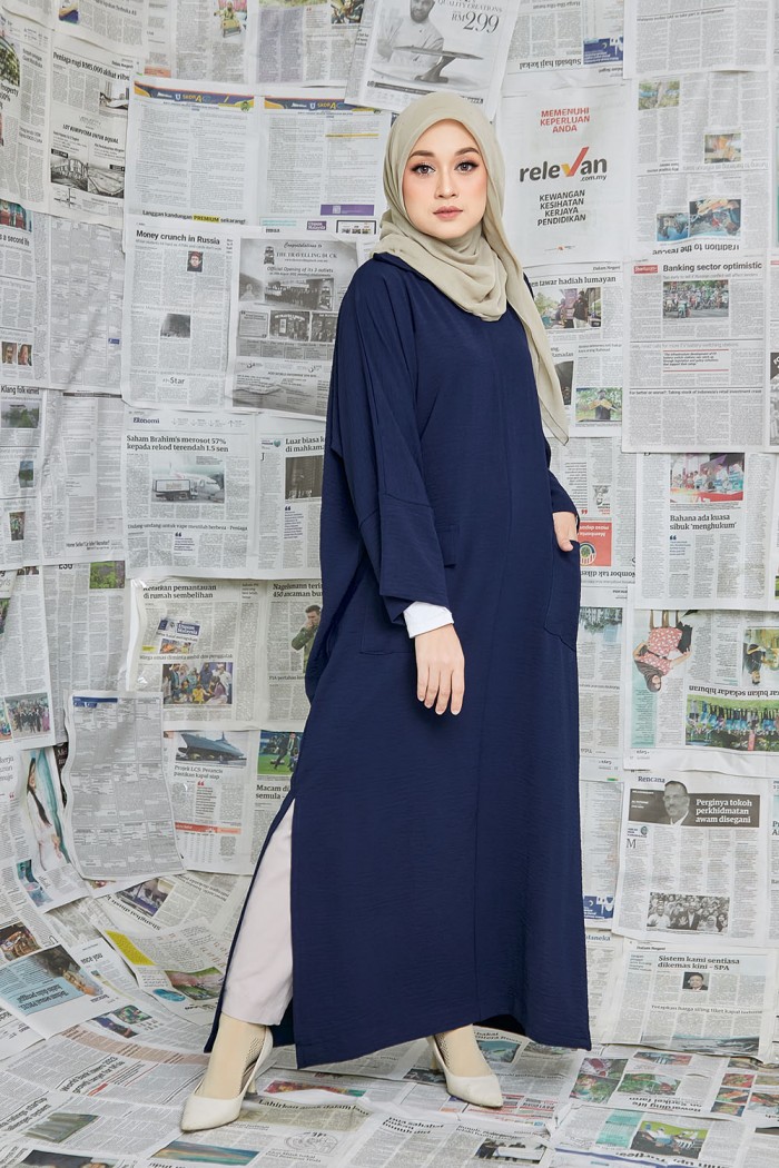 Carya Kaftan - Navy Blue