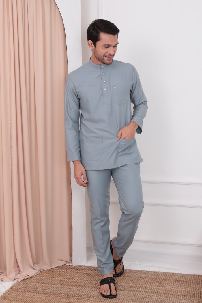 Baju Melayu Umarr - Smoky Blue