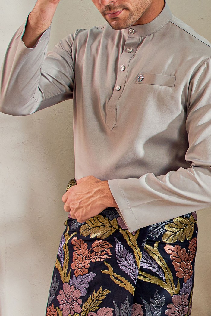 Baju Melayu Yusoff - Light Grey