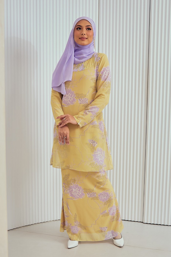 Fatyma Printed - Soft Yellow