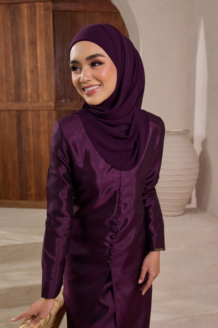 Delayla Silk - Plum Purple