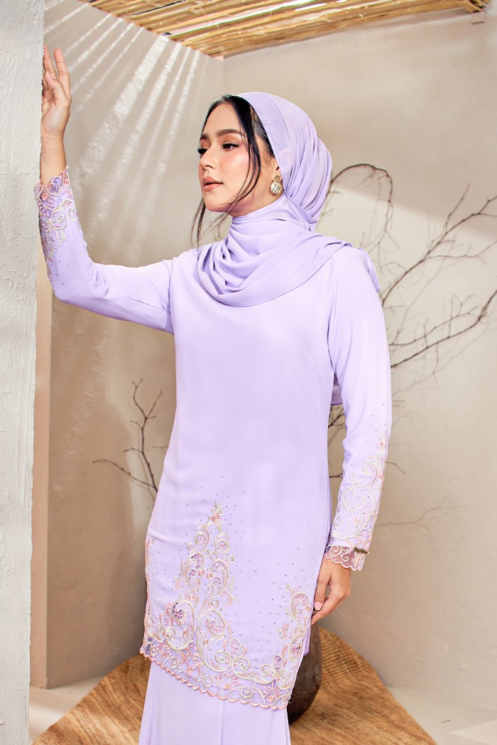 Adinda Luxe Kurung - Lilac Purple