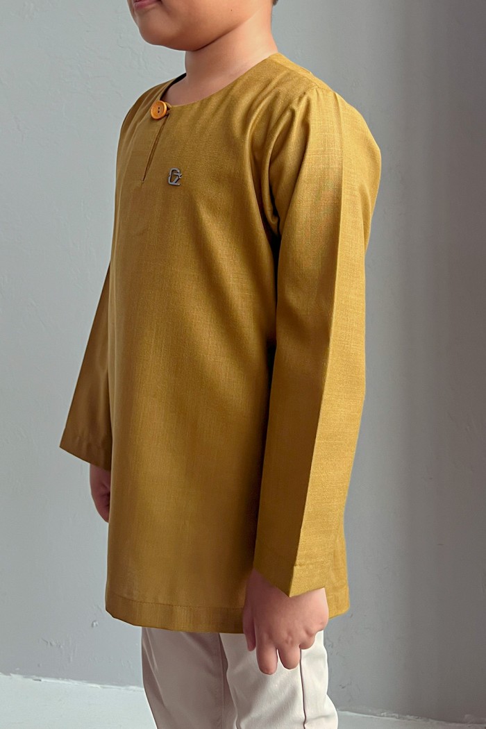 Kurta Fateh Kids - Olive Gold