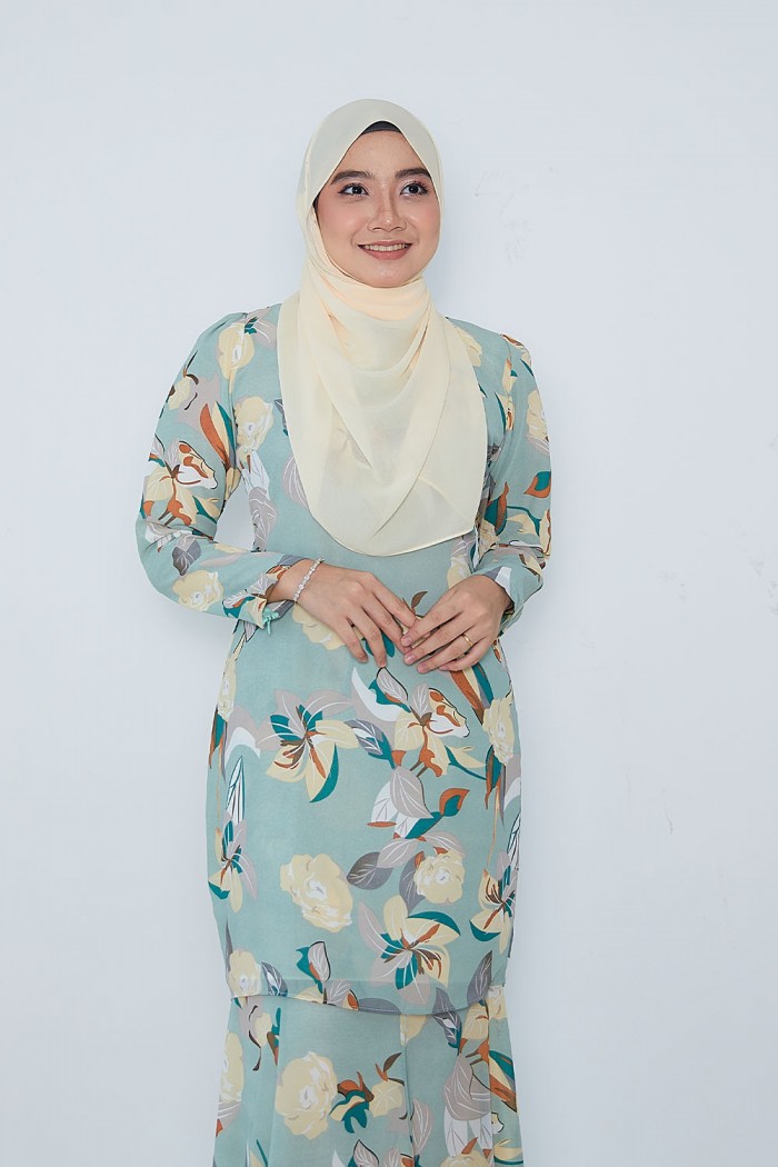 Maharani Kurung - MK15 - Blossom Blue