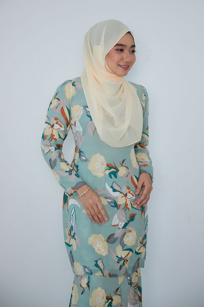 Maharani Kurung - MK15 - Blossom Blue