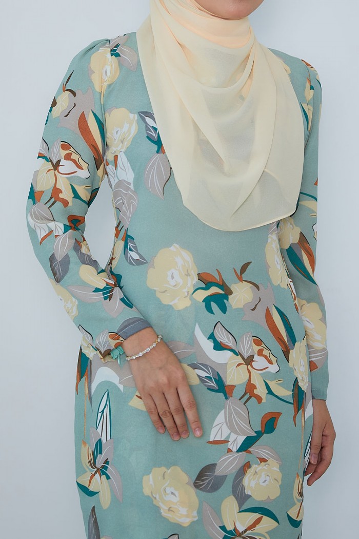 Maharani Kurung - MK15 - Blossom Blue