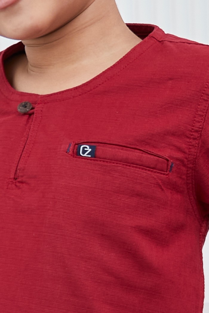 Kurta Hayder Kids - Maroon