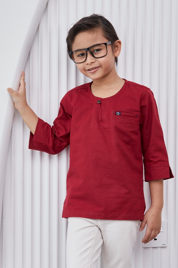 Kurta Hayder Kids - Maroon