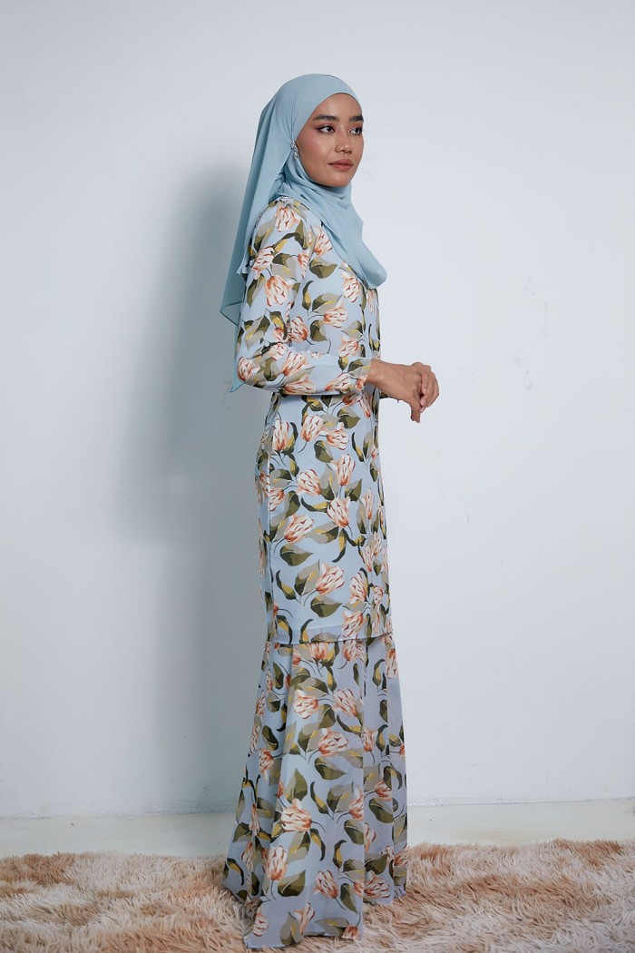 Maharani Kurung - MK12 - Blushing Blue