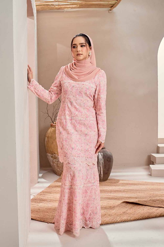 Alure Luxe Kurung - Soft Pink