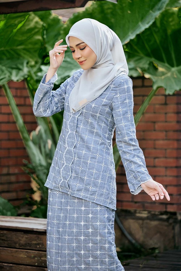 Marwa Kebaya - Light Grey