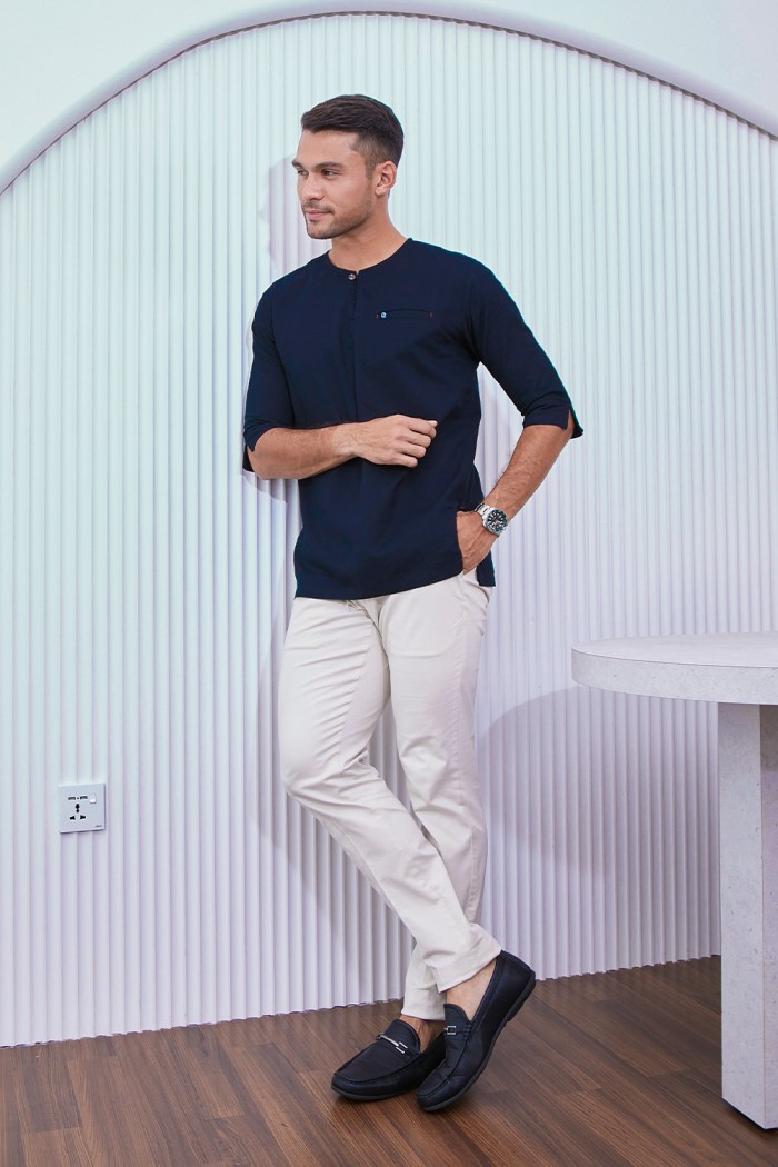 Kurta Hayder - Navy Blue