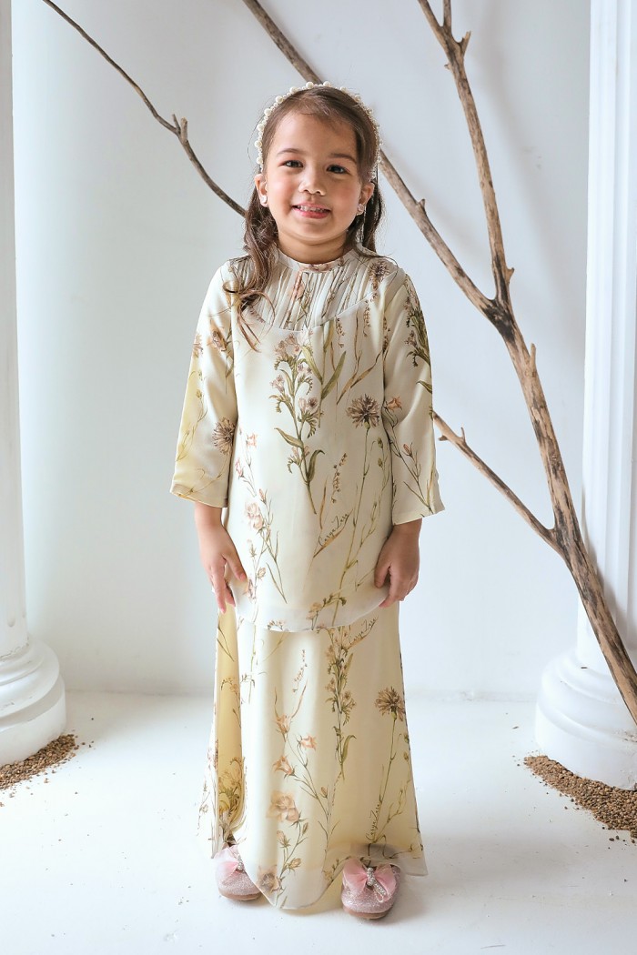 Hajjar Printed Kids - Soft Yellow