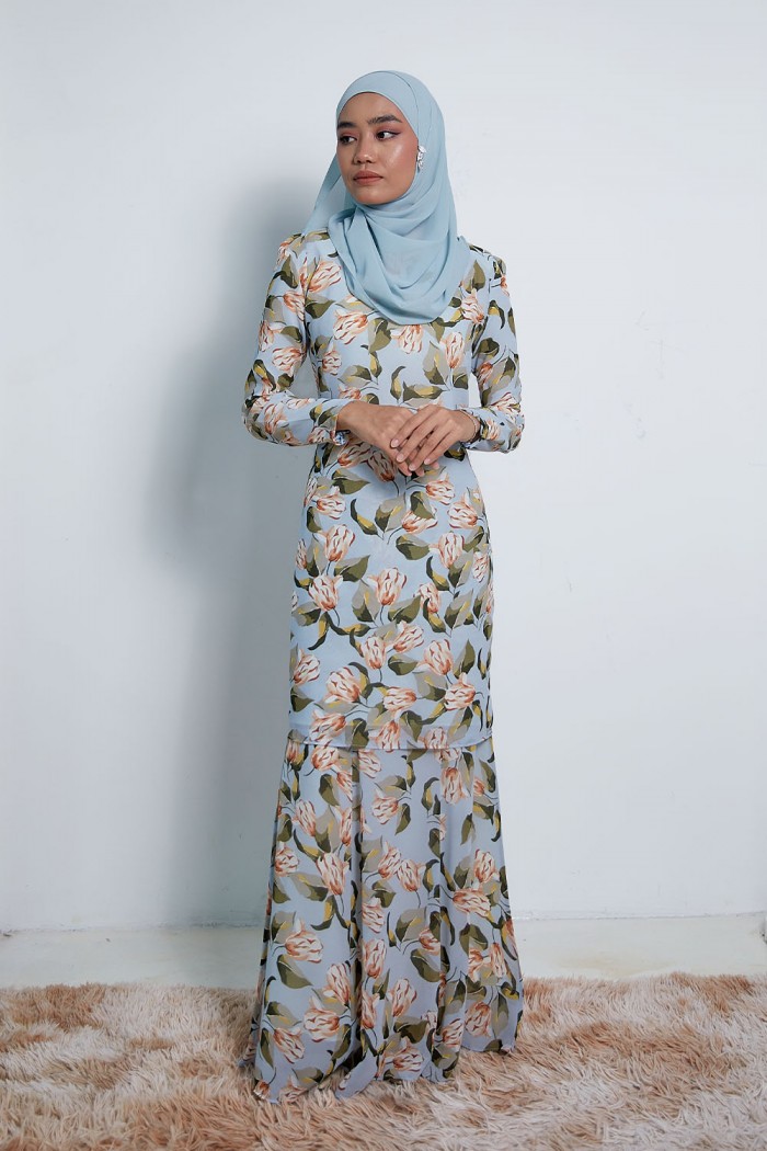 Maharani Kurung - MK12 - Blushing Blue