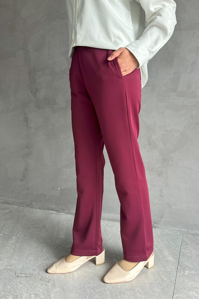 Qeisha Pants - Maroon