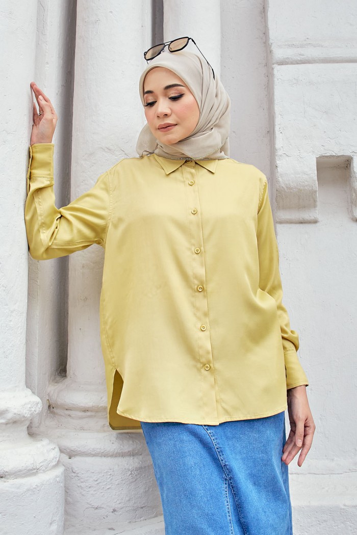 Luna Blouse - Mustard Yellow