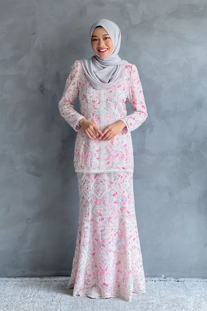 Marioka Luxe Kurung - Rose Pink