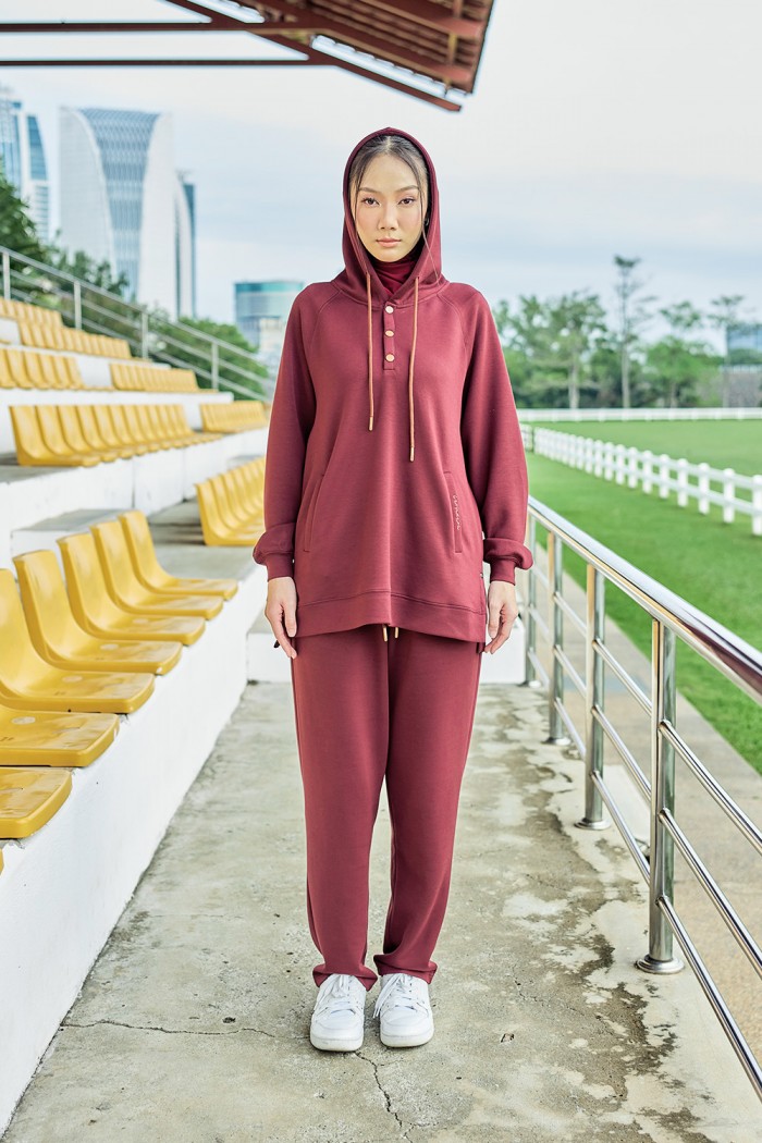 Gisele Suit Hoodie - Maroon