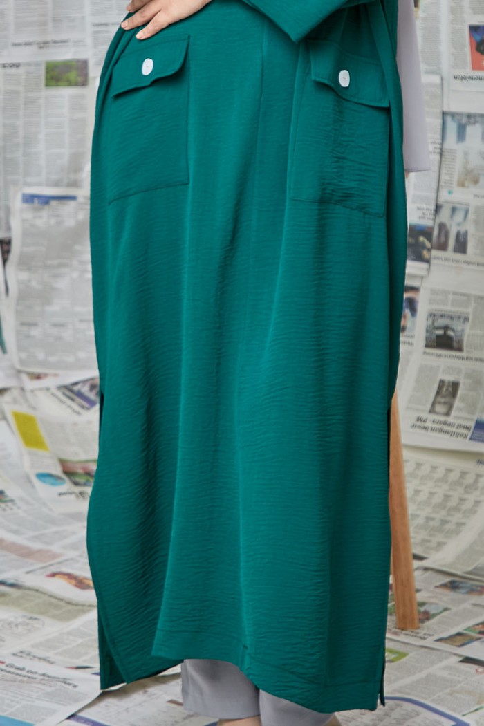 Carya Kaftan - Emerald Green