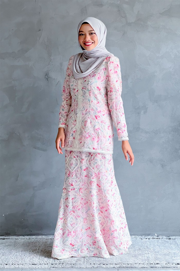 Marioka Luxe Kurung - Rose Pink