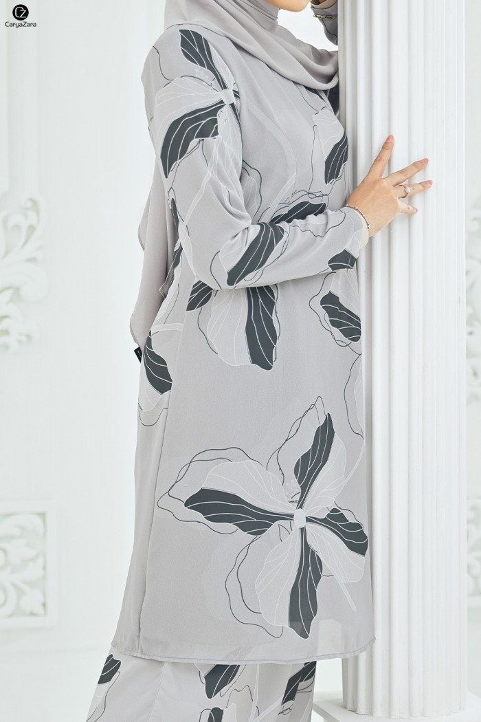 Mahsuri Kurung - Smokey Grey