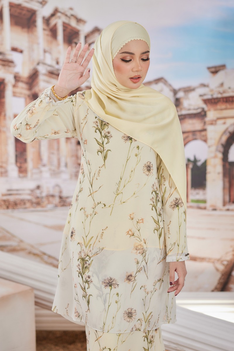 Hajjar Printed - Soft Yellow