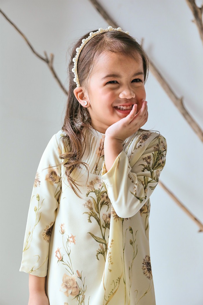 Hajjar Printed Kids - Soft Yellow