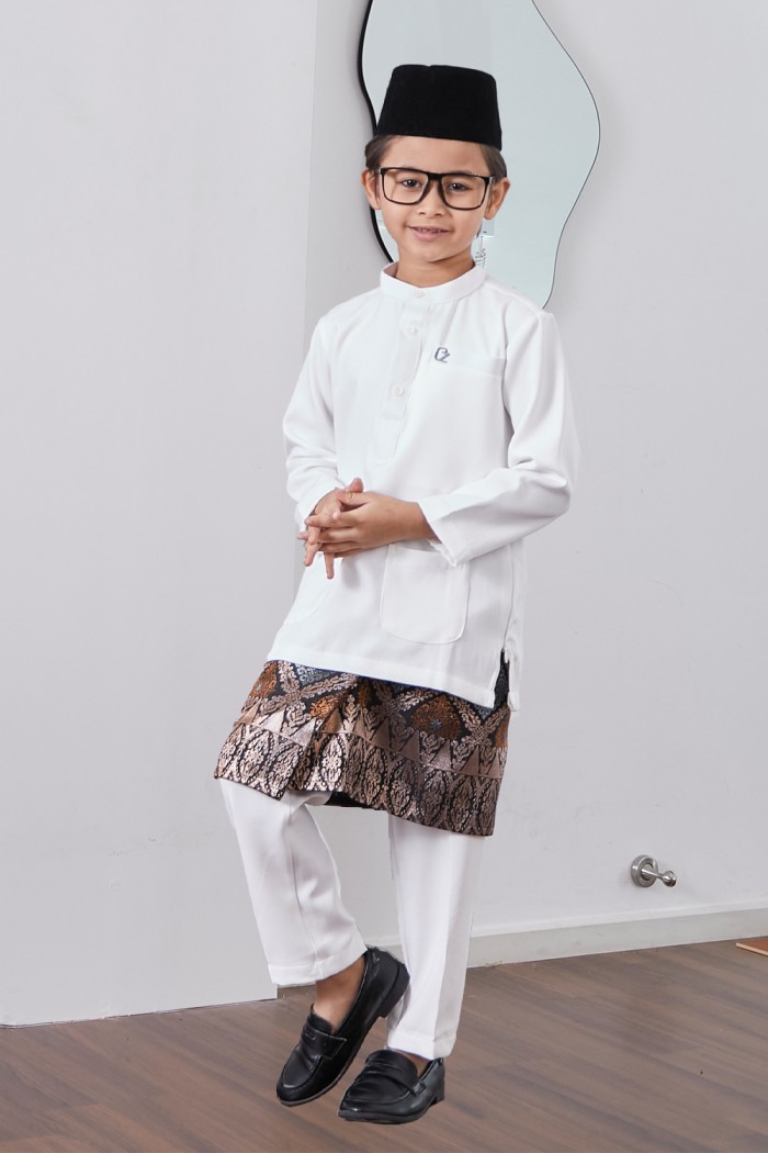 Baju Melayu Yusoff Kids - Off White
