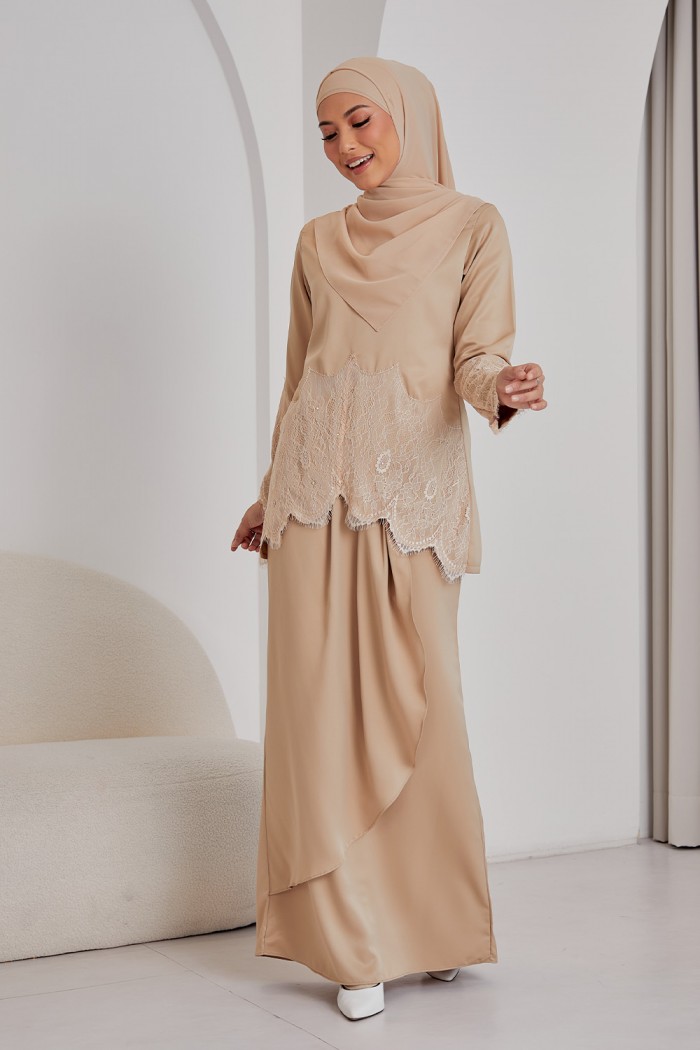 Melyta Kurung - Nude Brown