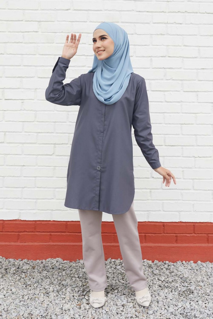 Aileen Blouse - Steel Grey