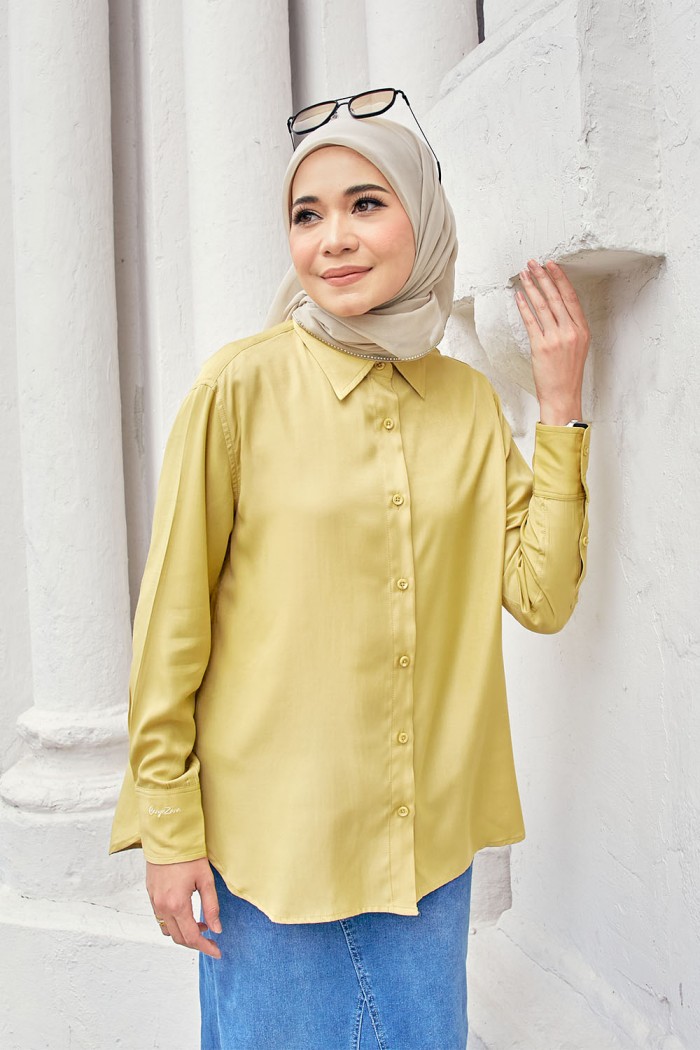 Luna Blouse - Mustard Yellow