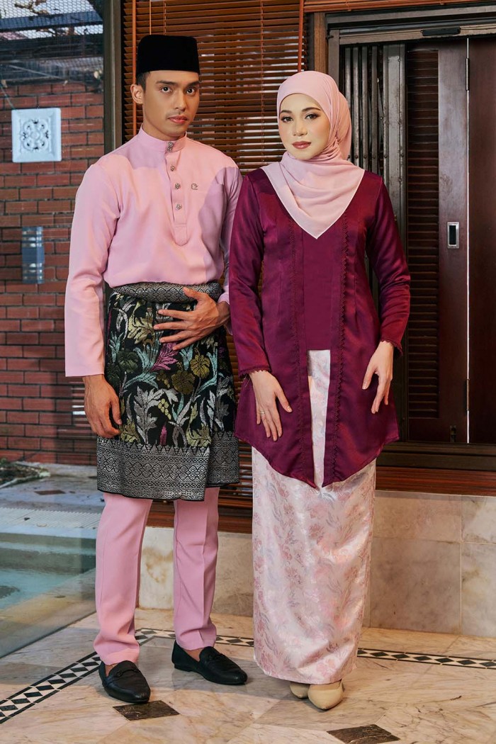 Embun Brocade Kebaya - Plum Purple