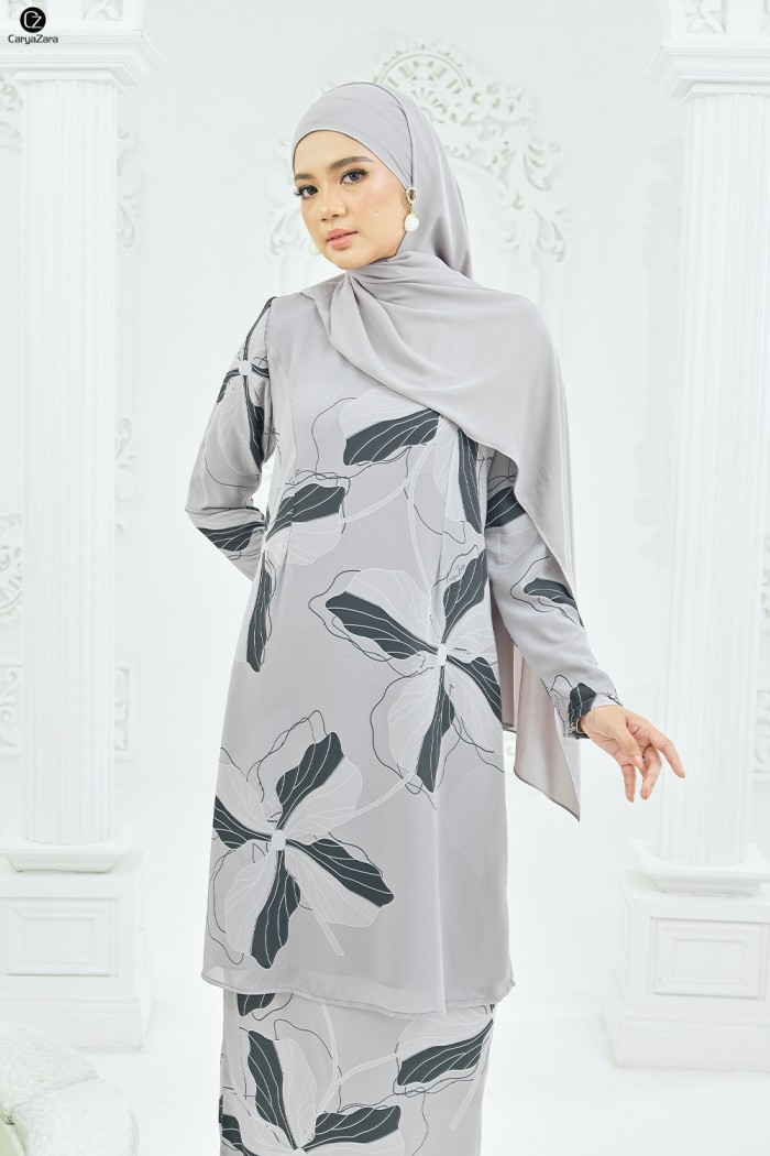 Mahsuri Kurung - Smokey Grey