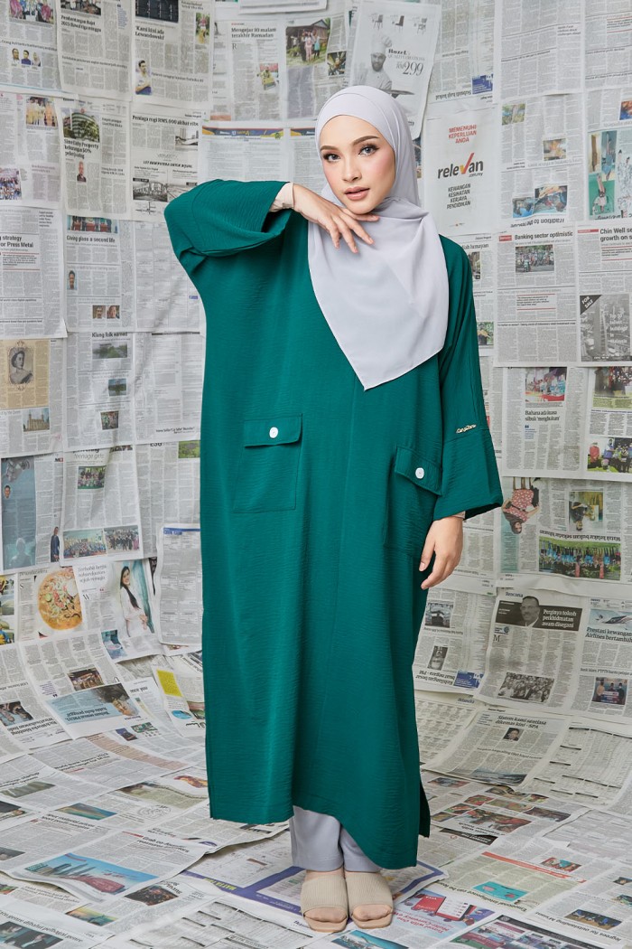 Carya Kaftan - Emerald Green