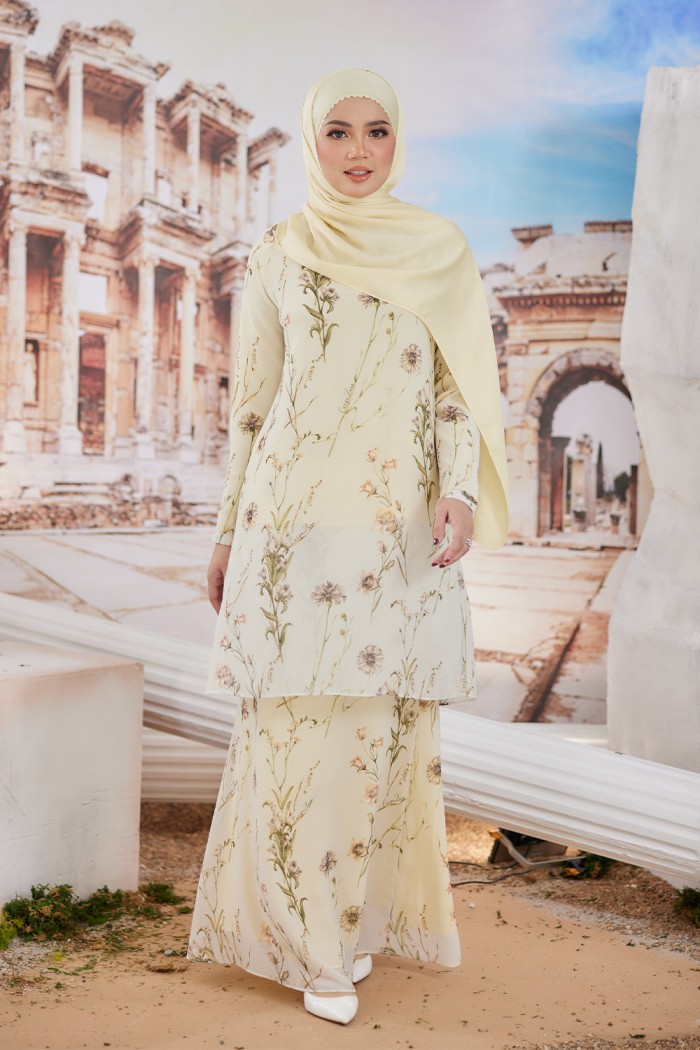 Hajjar Printed - Soft Yellow