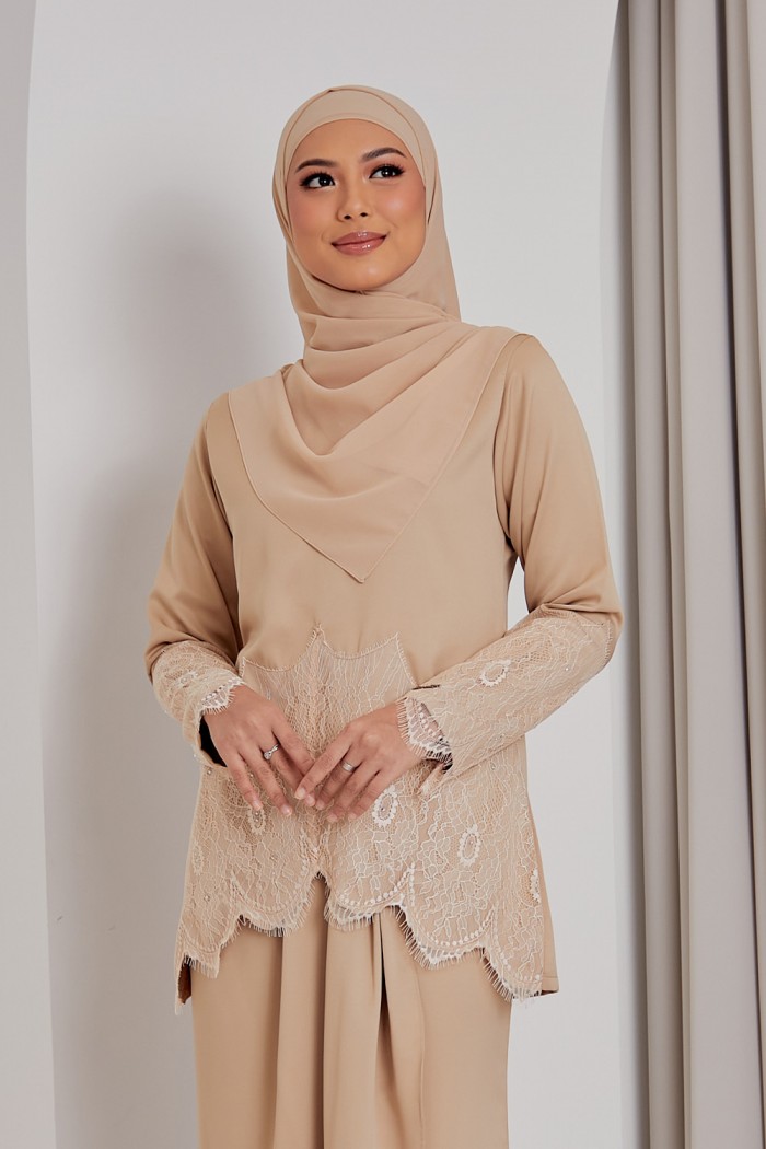 Melyta Kurung - Nude Brown